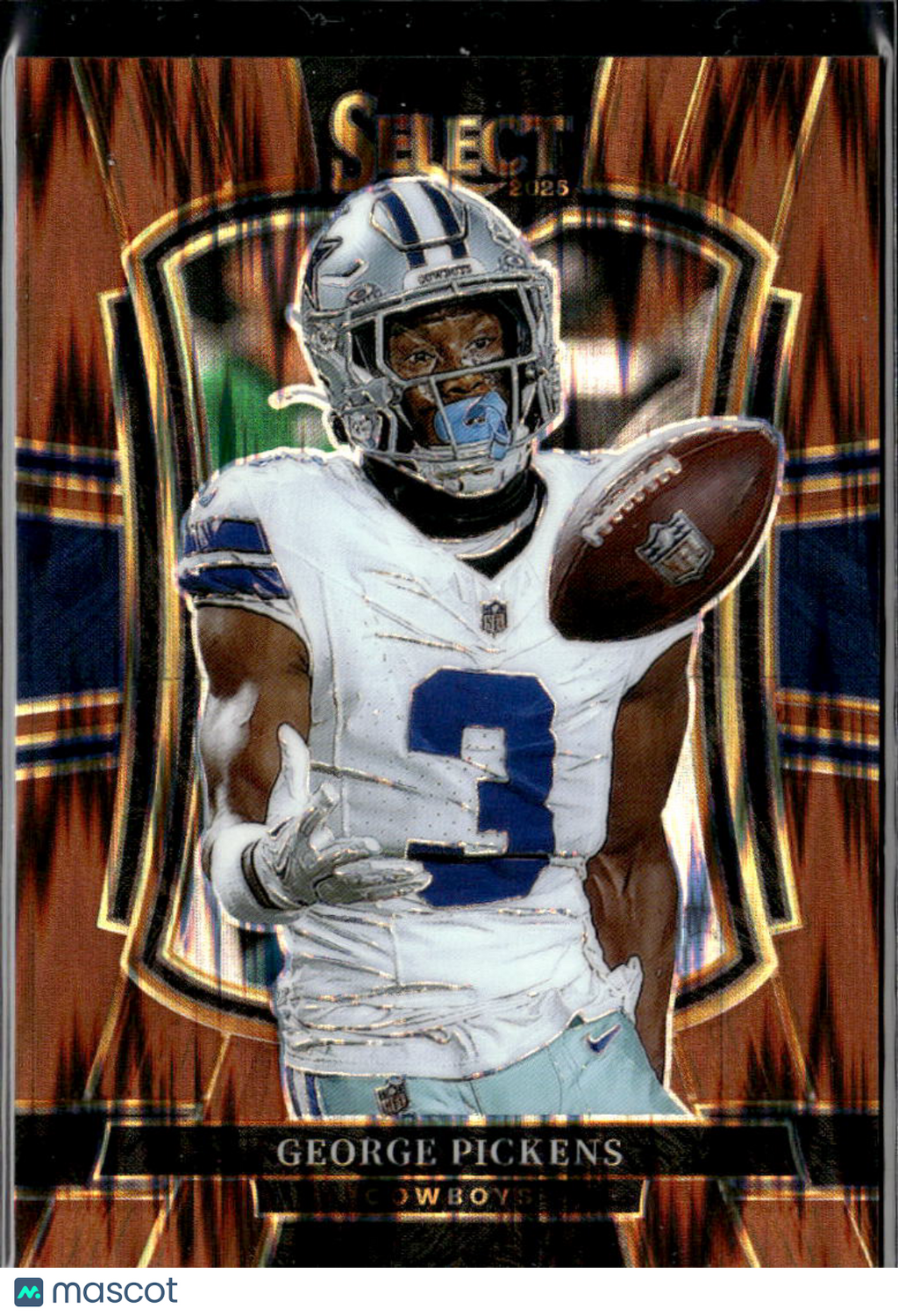 George Pickens 2025 Select Bronze Prizm /899 Dallas Cowboys