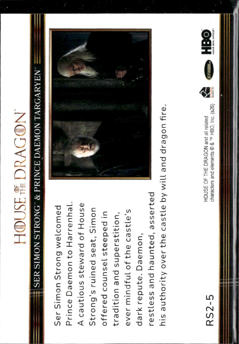 Relationships Rittenhouse Game of Thrones House of the Dragon #RS2-5