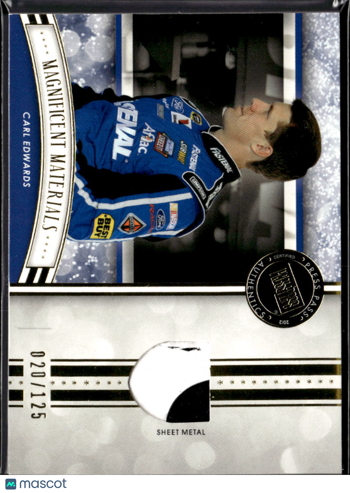 Carl Edwards 2012 Press Pass Fanfare Sheet Metal /125 Roush Fenway Racing