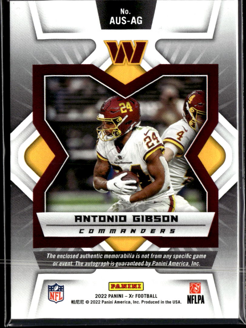 Antonio Gibson 2022 XR Auto Autograph Patch /99 Washington Commanders
