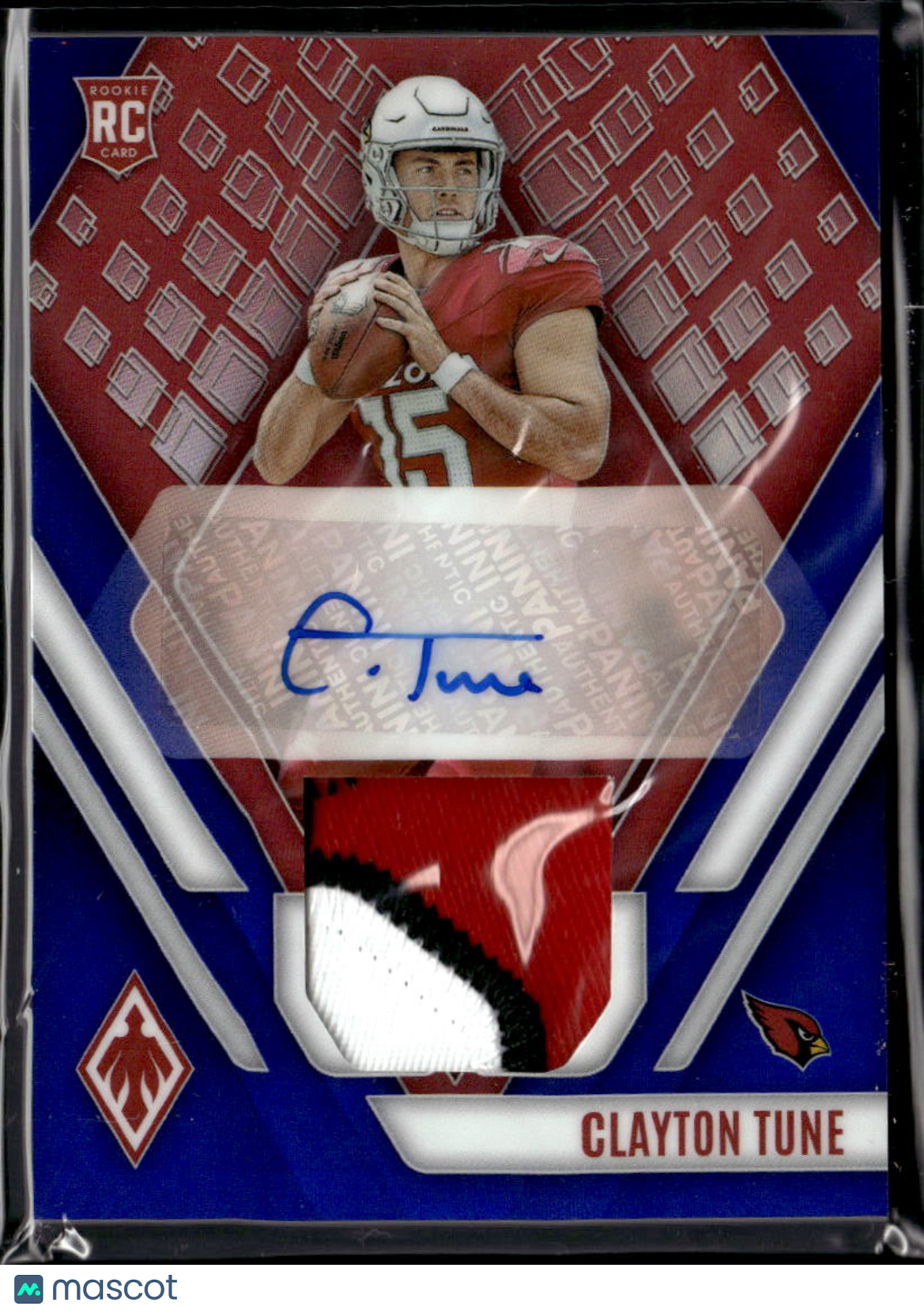 Clayton Tune 2023 Phoenix Auto Autograph Patch RC 12/50 Arizona Cardinals