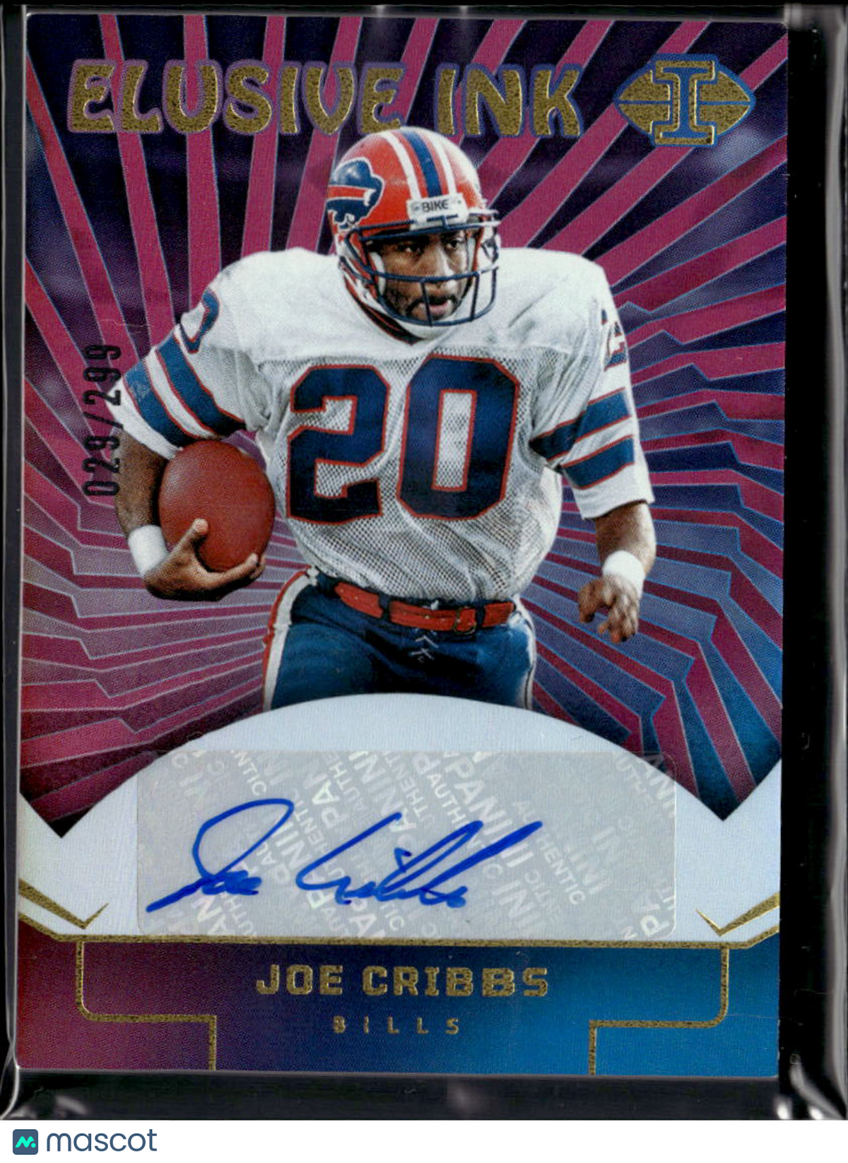 Joe Cribbs 2024 Illusions Auto Autograph 29/299 Buffalo Bills