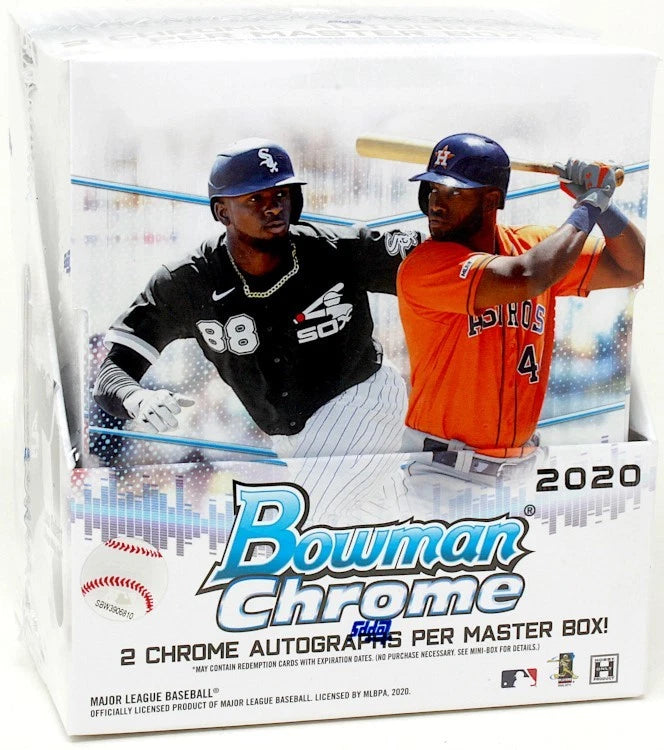 2020 Bowman Chrome Baseball Factory Sealed Hobby Master Box Of 12 Packs 2 Autos