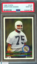 Jonathan Ogden 1996 Topps Rookie RC Baltimore Ravens #436 PSA 10