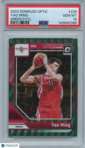 Yao Ming 2024-25 Optic Green FOTL SSP Houston Rockets 14/14 PSA 10