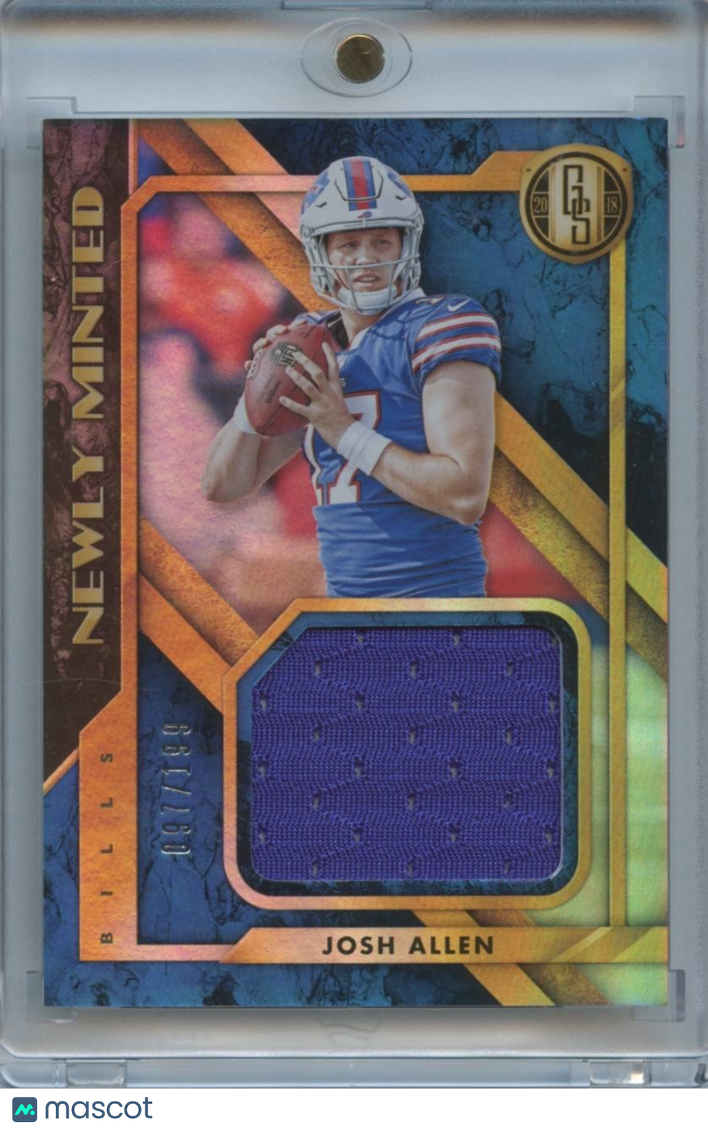 Josh Allen 2018 Gold Standard Jersey Patch Rookie RC Buffalo Bills 97/199
