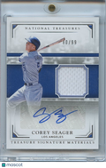 Corey Seager 2017 National Treasures Auto Autograph Jersey Patch Dodgers 80/99
