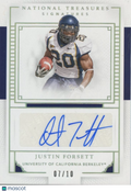 Justin Forsett 2016 National Treasures Auto Autograph Cal Golden Bears 7/10