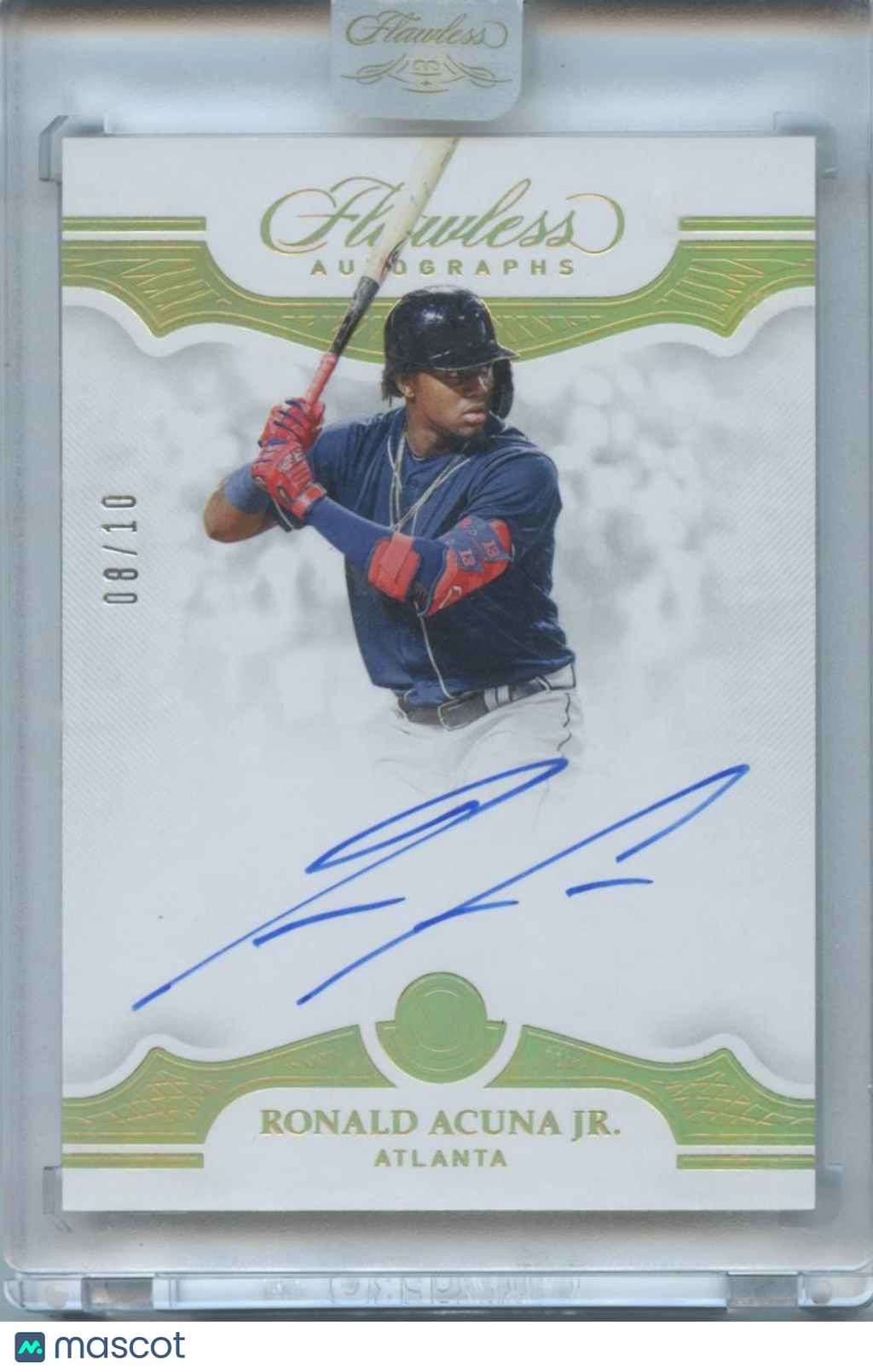 Ronald Acuna Jr. 2019 Flawless On Card Auto Autograph Atlanta Braves 8/10