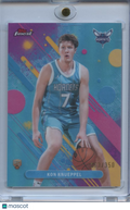 Kon Knueppel 2025-26 Topps Finest Sky Blue Refractor Rookie RC Hornets 263/350