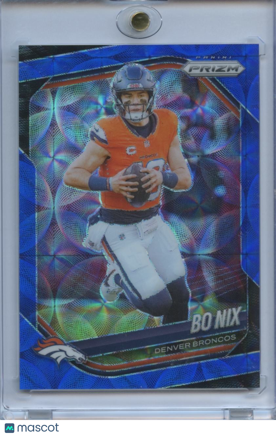 Bo Nix 2025 Prizm Blue Scope Prizm SSP Denver Broncos 8/14 #142