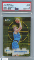 Dirk Nowitzki 2000 Topps Finest GOLD Refractor Dallas Mavericks 59/100 PSA 9