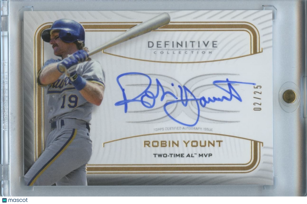 Robin Yount 2023 Definitive On Card Auto Autograph Milwaukee Brewers 2/25