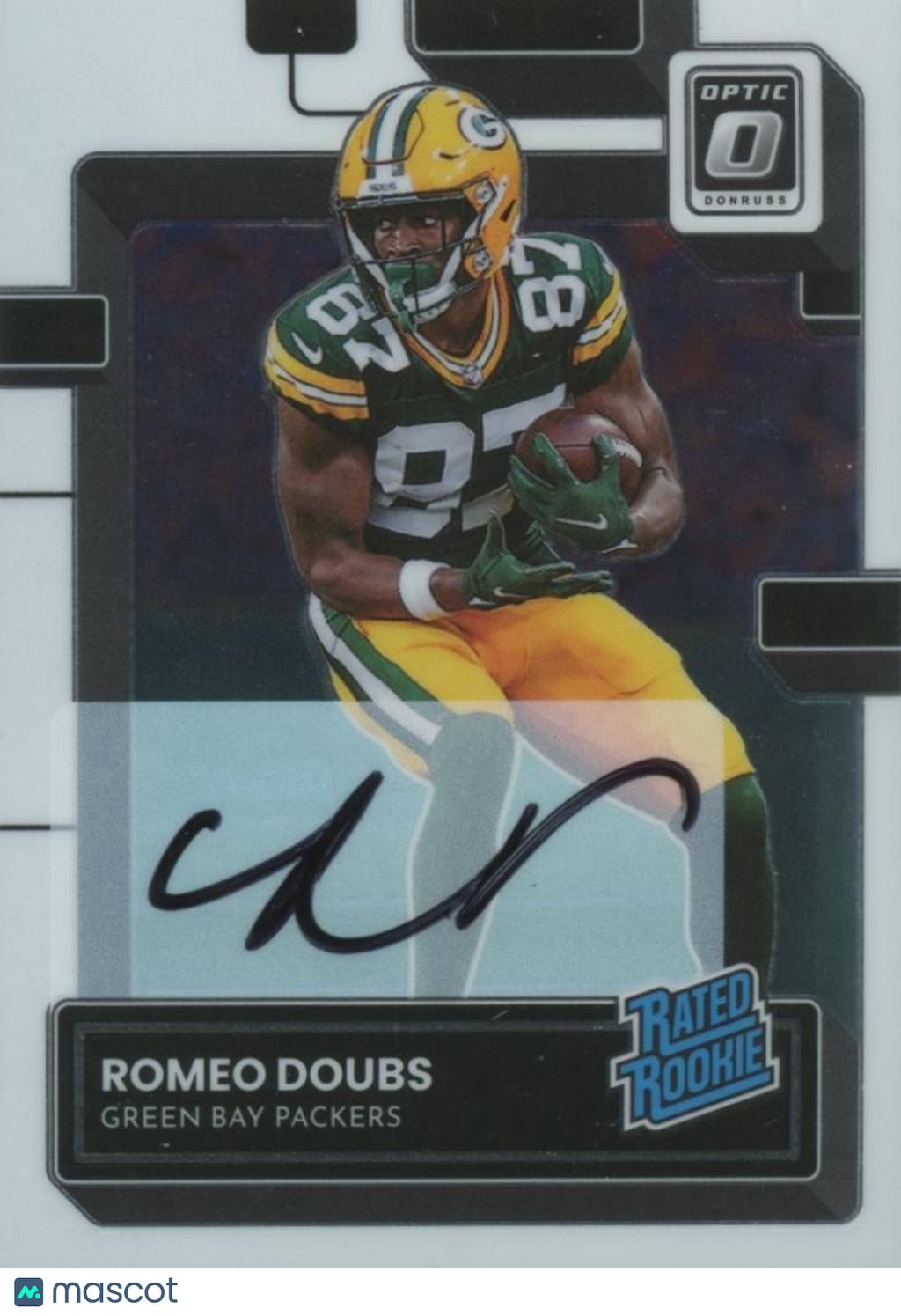 Romeo Doubs 2022 Optic Rated Rookie Auto Autograph RC Packers 56/150