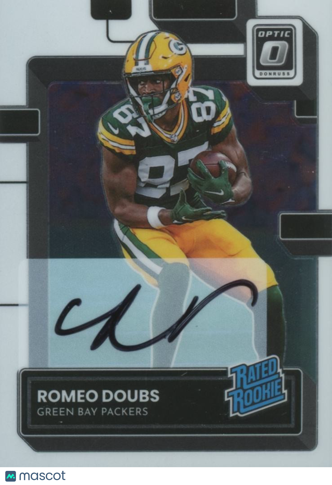 Romeo Doubs 2022 Optic Rated Rookie Auto Autograph RC Packers 56/150