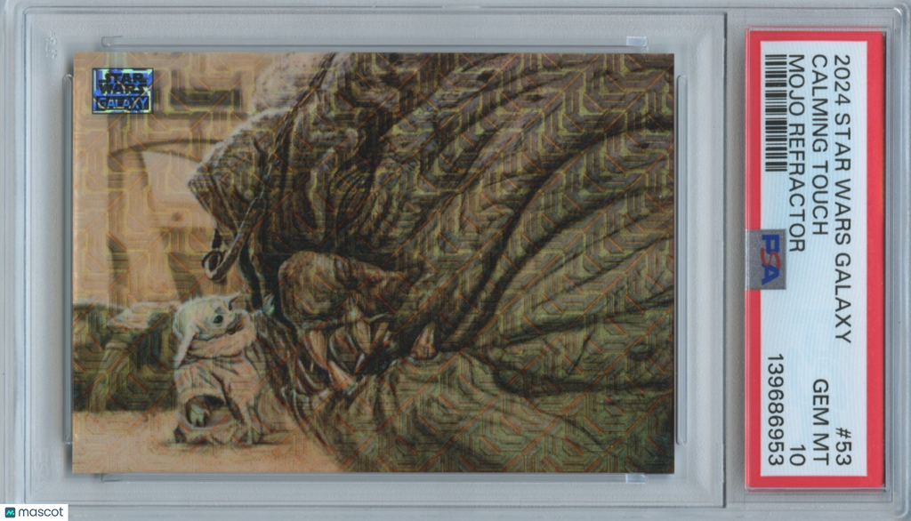 Calming Touch 2024 Topps Chrome Star Wars Galaxy Mojo Refractor 26/50 PSA 10