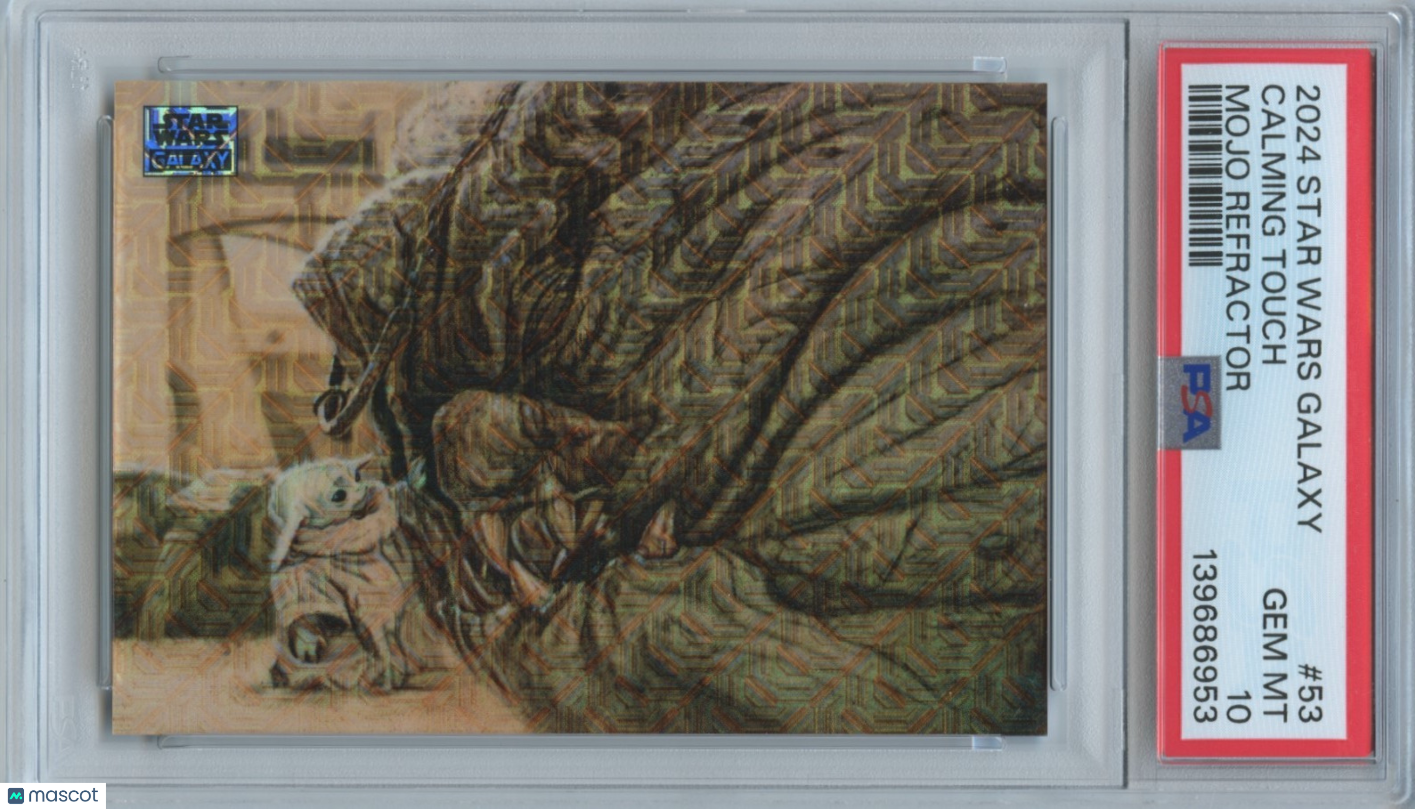 Calming Touch 2024 Topps Chrome Star Wars Galaxy Mojo Refractor 26/50 PSA 10