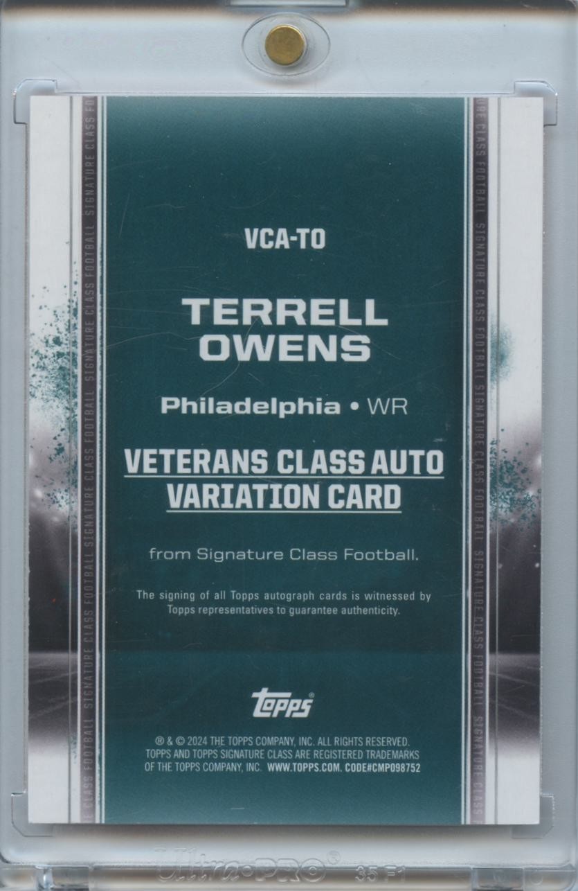 Terrell Owens 2024 Topps Signature Auto Autograph Philadelphia Eagles 8/50