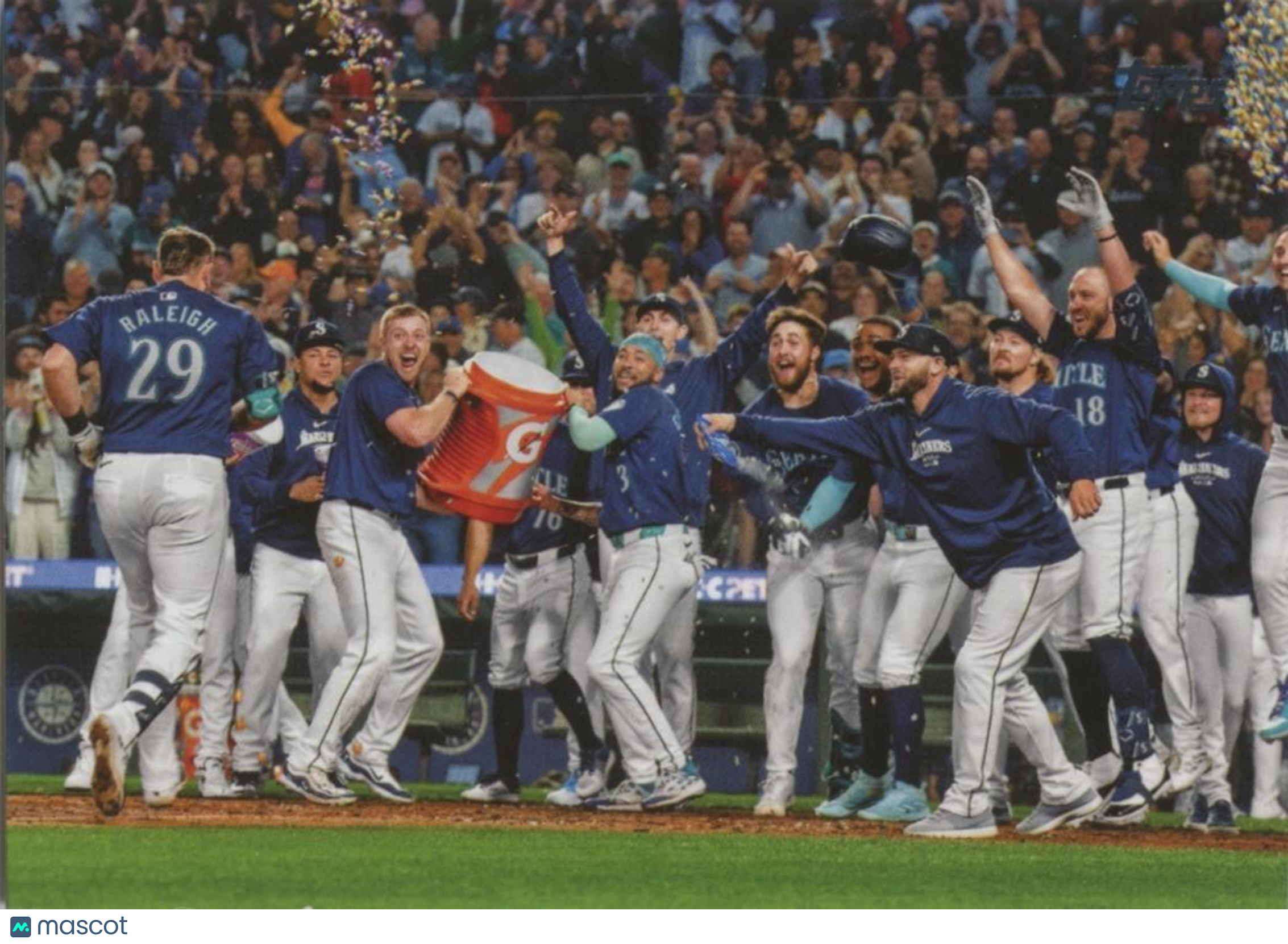 Seattle Mariners Cal Raleigh 2025 Topps Team True Photo SSP SHORTPRINT #96