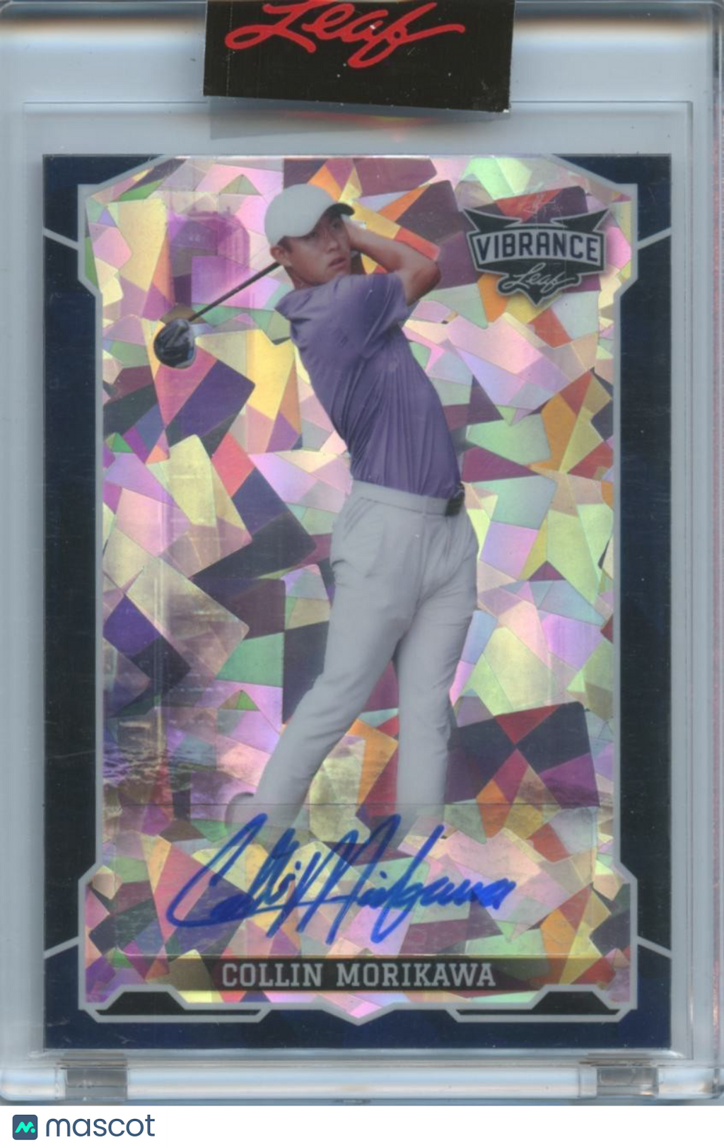 Collin Morikawa 2022 Leaf Vibrance Auto Autograph Black Ice GOLF