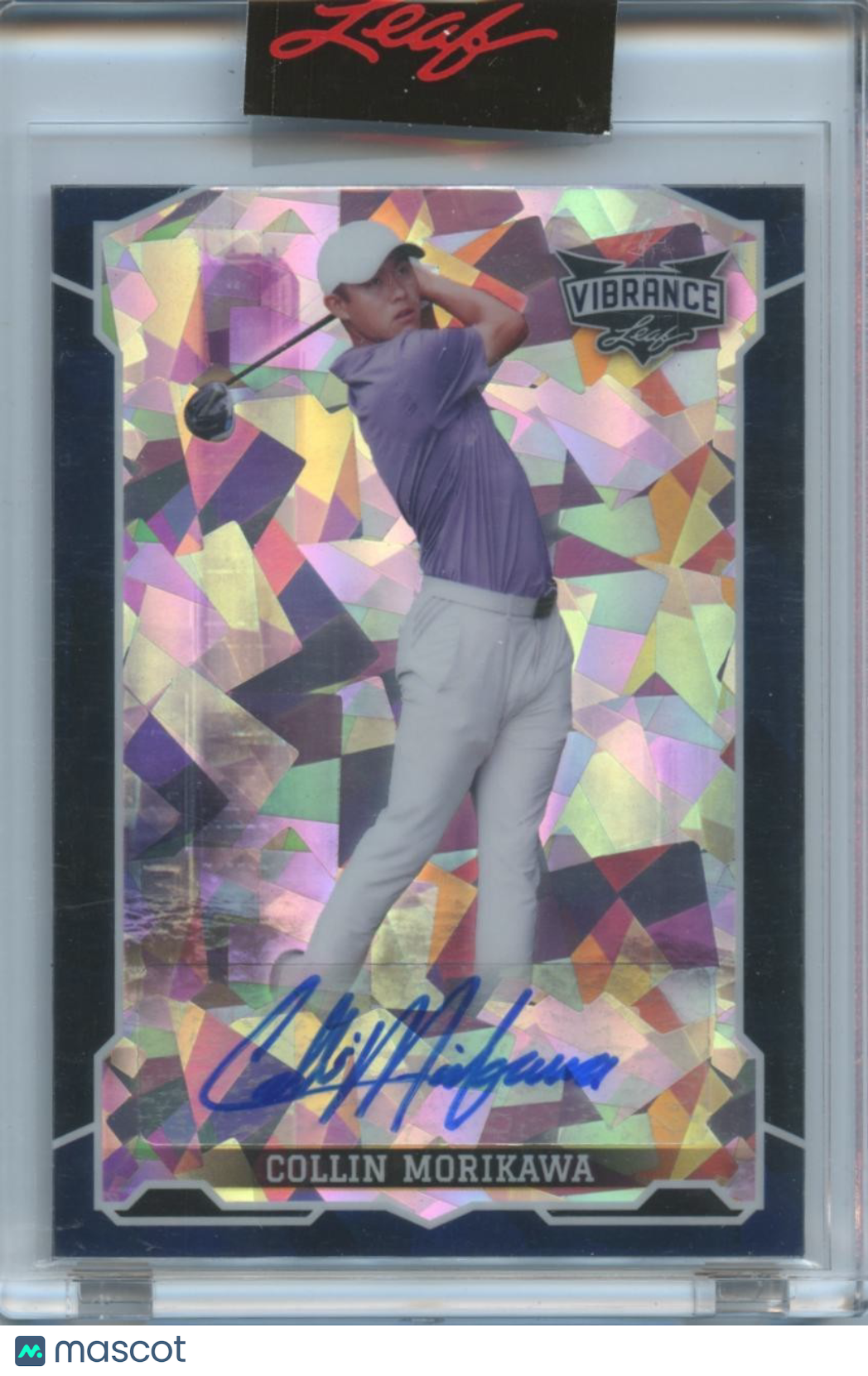 Collin Morikawa 2022 Leaf Vibrance Auto Autograph Black Ice GOLF
