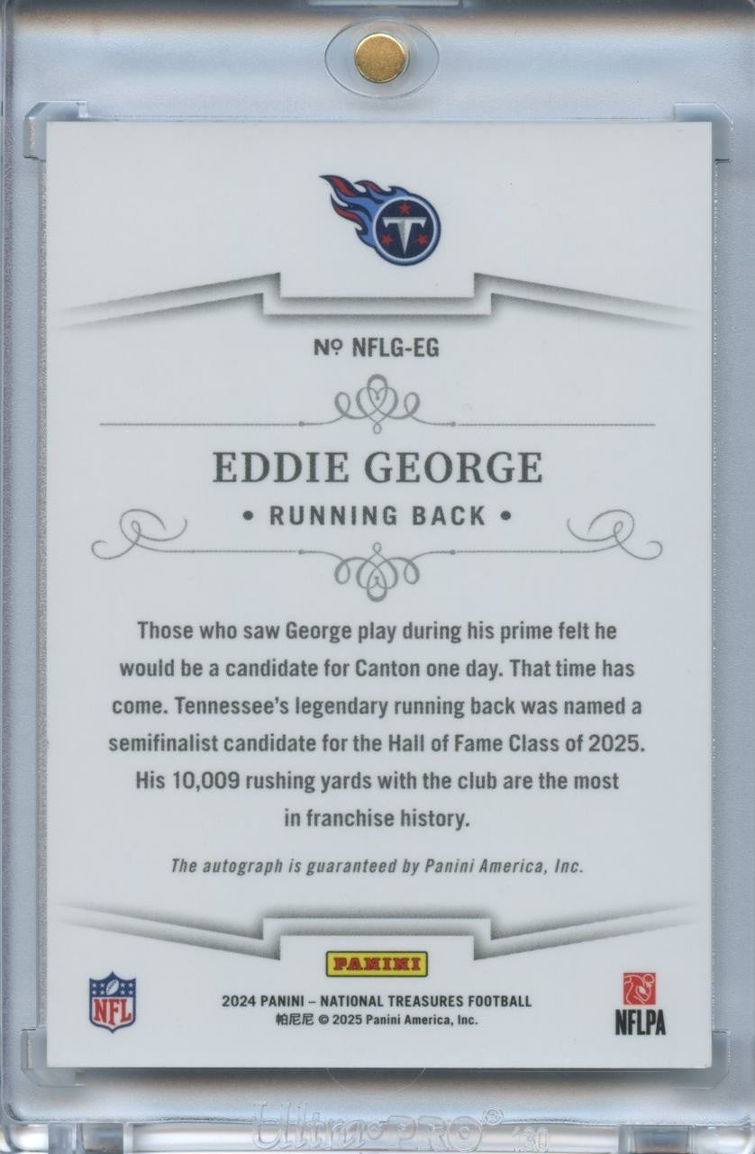 Eddie George 2024 National Treasures On Card Autograph Tennessee Titans 2/99