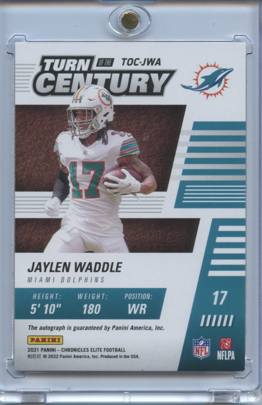 Jaylen Waddle 2021 Elite Auto Autograph RC Rookie Miami Dolphins 92/99