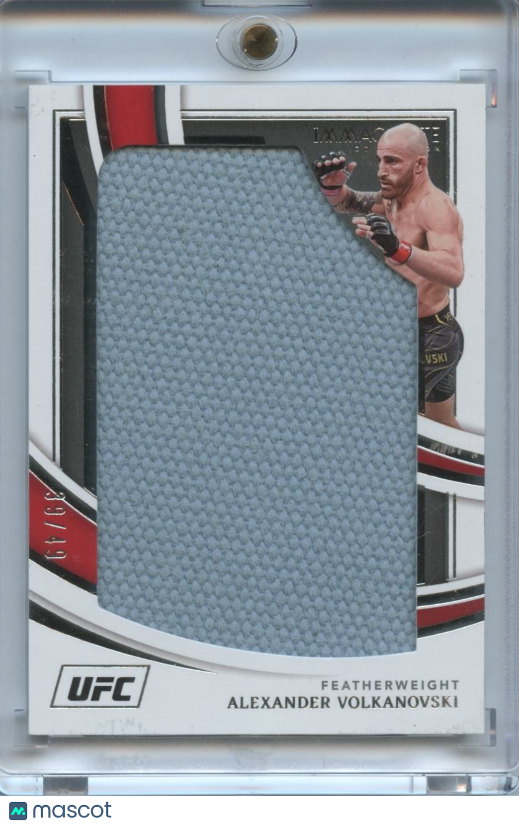 Alexander Volkanovski 2022 Immaculate UFC 266 Canvas Patch MMA 39/49