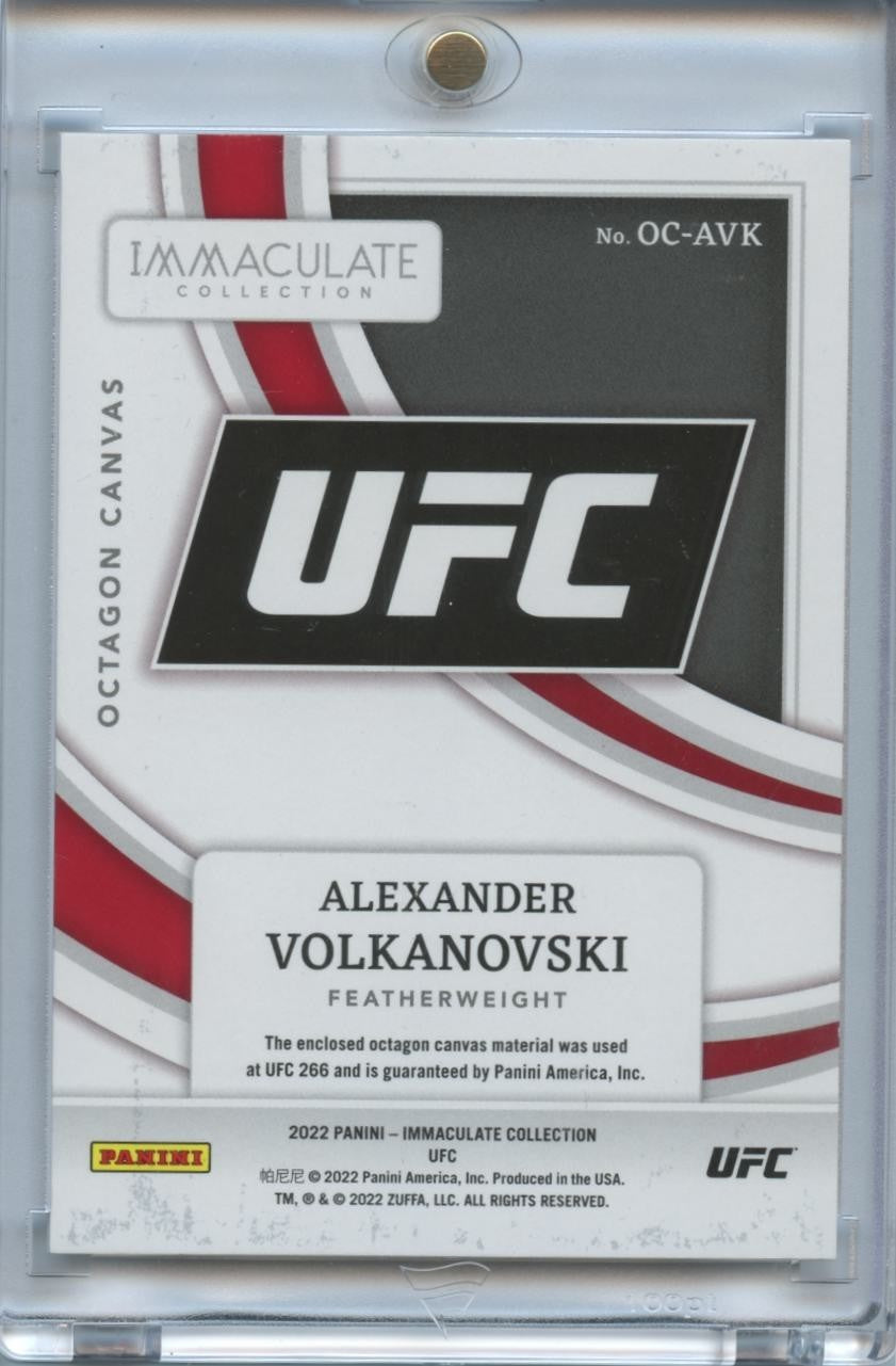 Alexander Volkanovski 2022 Immaculate UFC 266 Canvas Patch MMA 39/49
