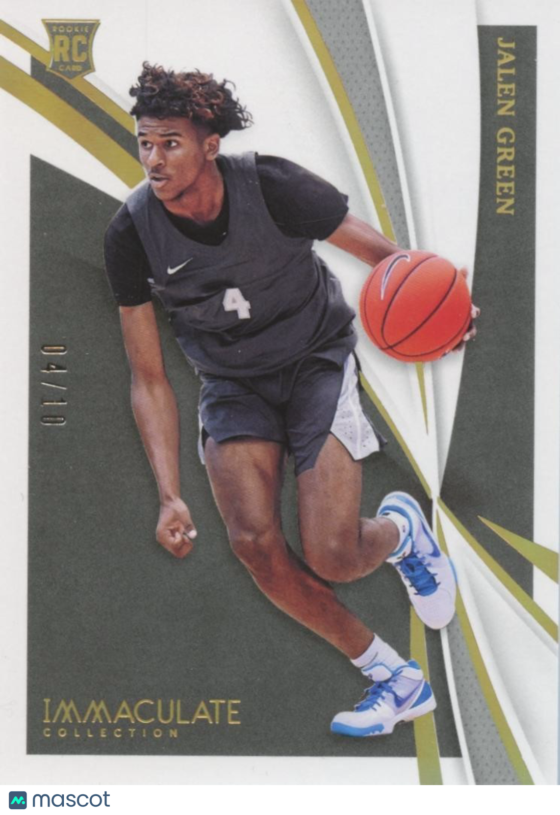 Jalen Green 2021 Immaculate GOLD Rookie Card RC Houston Rockets 4/10 #4