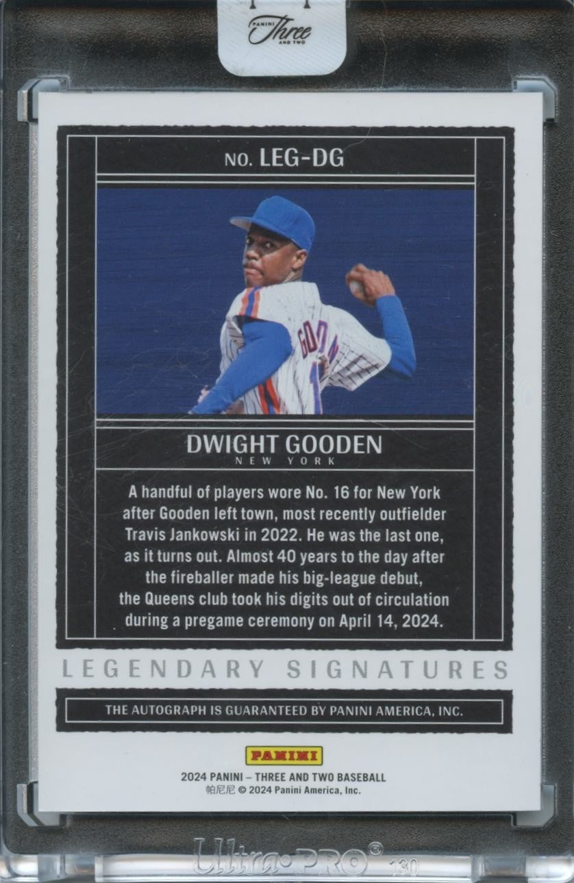 Dwight Gooden 2024 Panini Three & Two Auto Autograph New York Mets 13/32