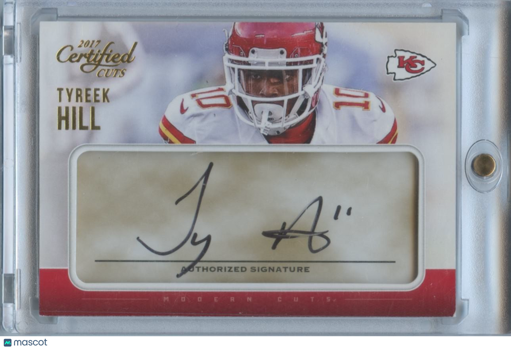 Tyreek Hill 2017 Certified Cuts Auto Autograph Kansas City Chiefs 87/149