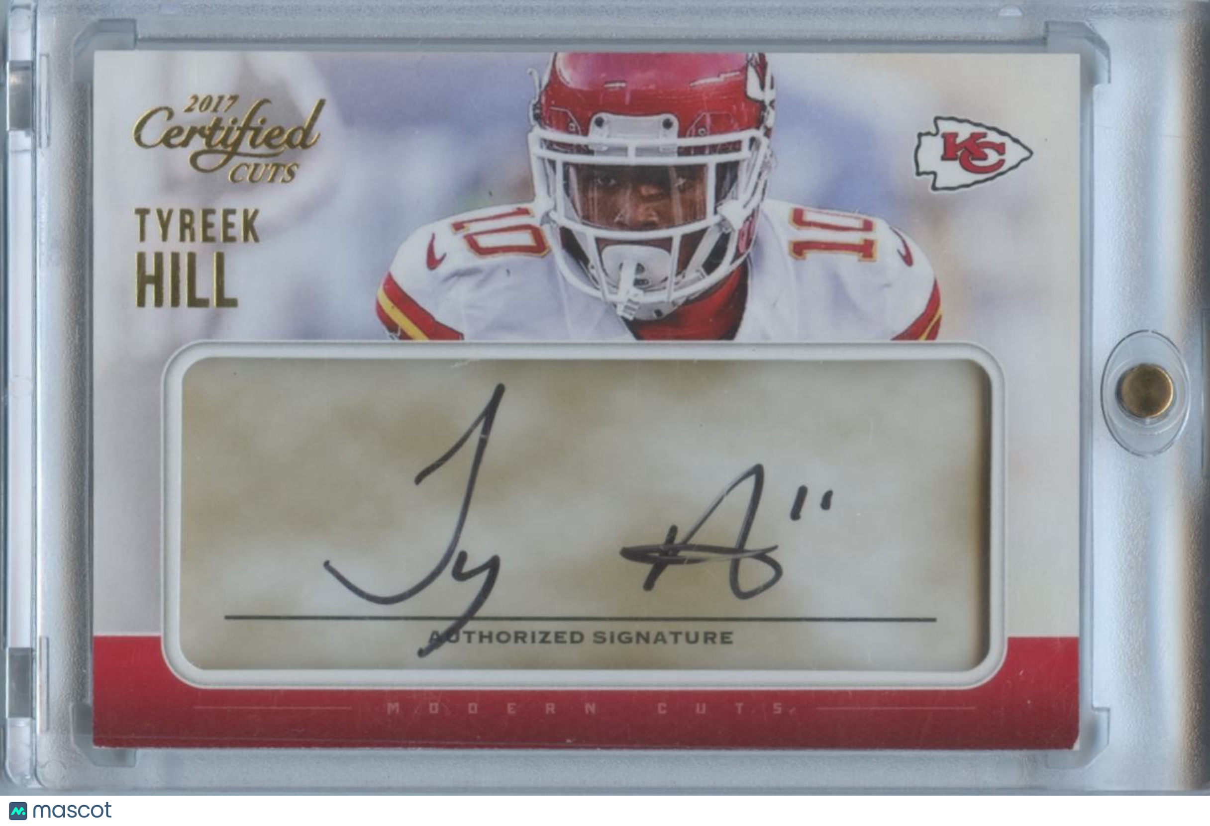 Tyreek Hill 2017 Certified Cuts Auto Autograph Kansas City Chiefs 87/149