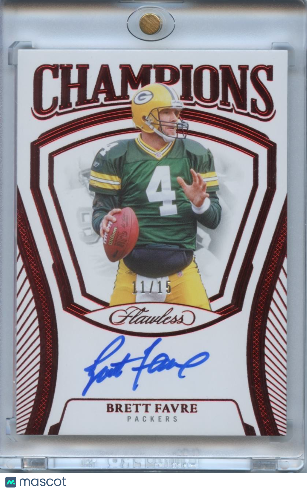 Brett Favre 2025 Flawless Champions Auto Autograph Green Bay Packers 11/15