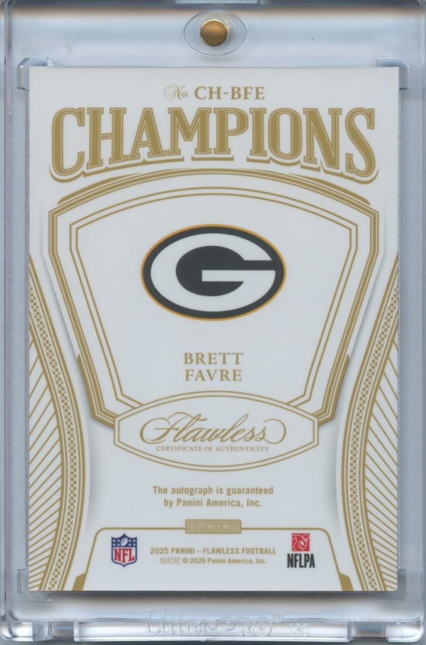 Brett Favre 2025 Flawless Champions Auto Autograph Green Bay Packers 11/15