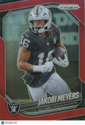 Jakobi Meyers 2025 Prizm Retail Red Prizm SSP SHORTPRINT Rookie RC Raiders