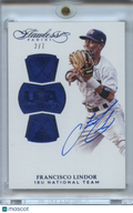 Francisco Lindor 2017 Flawless Auto Autograph Sapphire Gem USA Guardians 2/7