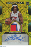 Bobi Klintman 2024-25 Obsidian GOLD Auto Autograph Patch RC Detroit Pistons 1/10
