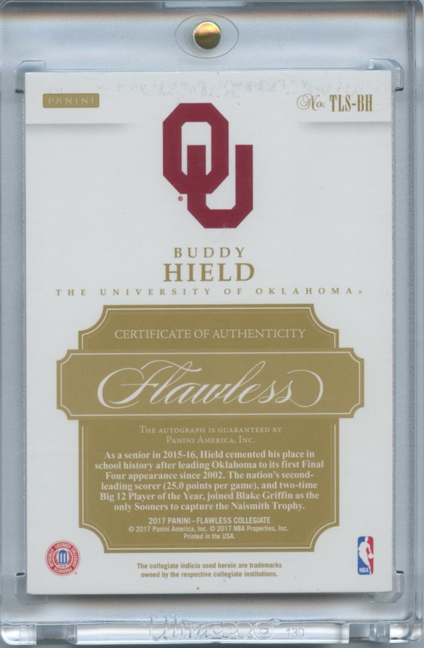 Buddy Hield 2017 Flawless Emerald Auto Autograph Oklahoma Sooners 2/5