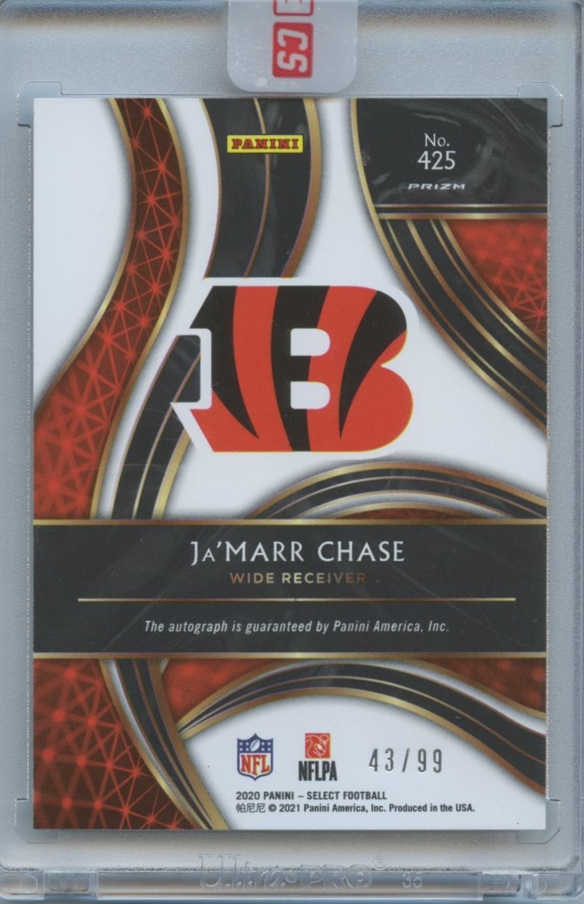 Ja'Marr Chase 2020 Select XRC Auto Autograph Rookie RC Cincinnati Bengals 43/99