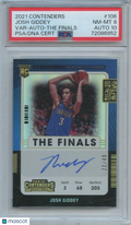 Josh Giddey 2021-22 Contenders Finals Auto Autograph RC OKC Thunder 22/49 PSA 8