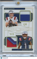 Drake Maye / Polk 2025 National Treasures Jersey Patch RC Rookie Patriots 10/10