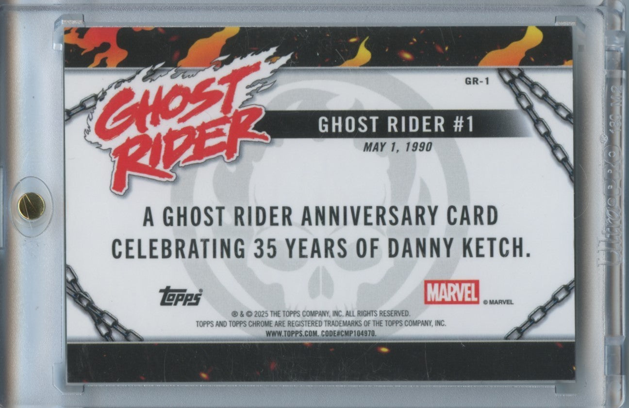Ghost Rider 2025 Topps Chrome Marvel Comincs 35 Years Shaddowbox 3/20 CASE HIT