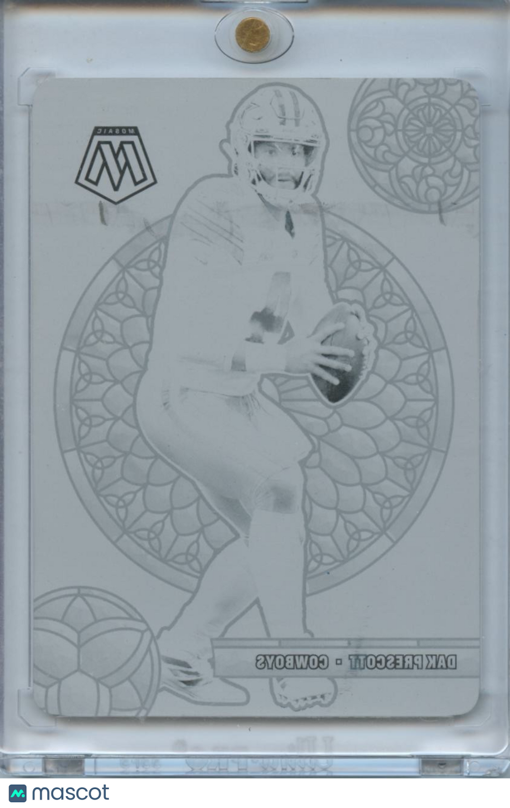Dak Prescott 2021 Mosaic Stained Glass Printing Plate 1/1 Dallas Cowboys