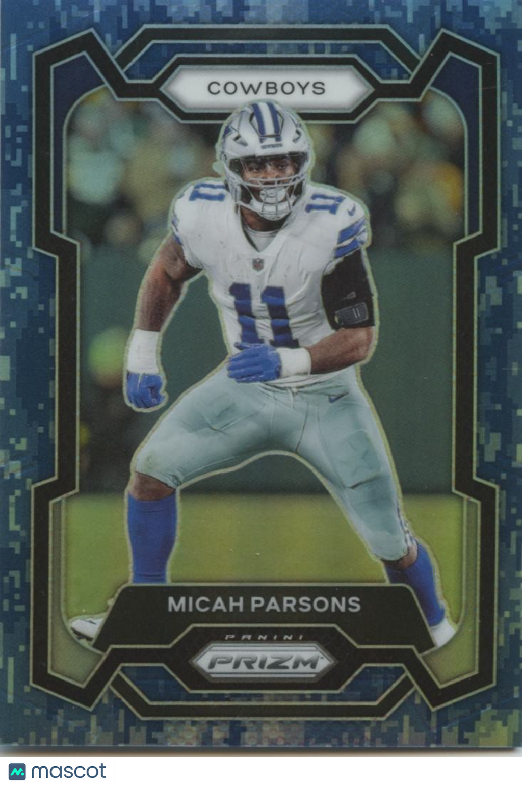 Micah Parsons 2023 Prizm Blue Camo Prizm SSP Dallas Cowboys 4/25