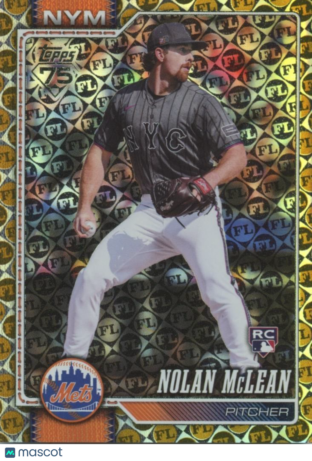 Nolan Mclean 2026 Topps Rookie GOLD Spring Training RC New York Mets 24/50 #214