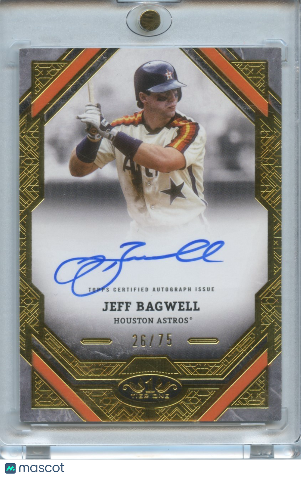 Jeff Bagwell 2025 Tier One On Card Auto Autograph Houston Astros 26/75