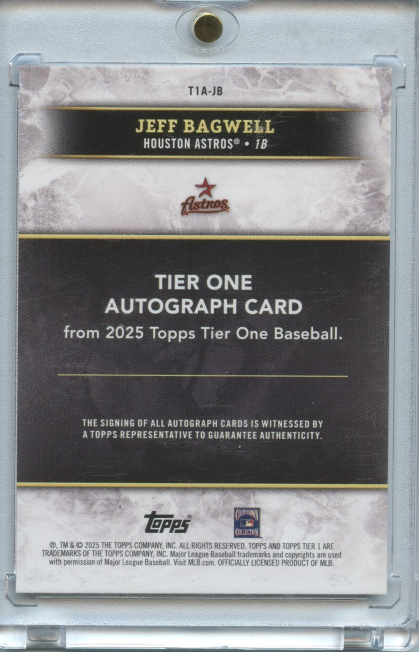 Jeff Bagwell 2025 Tier One On Card Auto Autograph Houston Astros 26/75