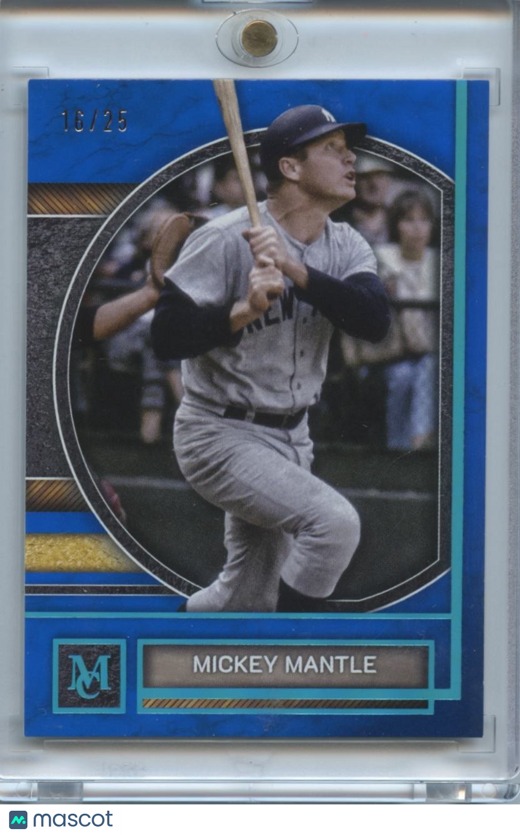 Mickey Mantle 2025 Museum Collection Platinum Blue New York Yankees 16/25