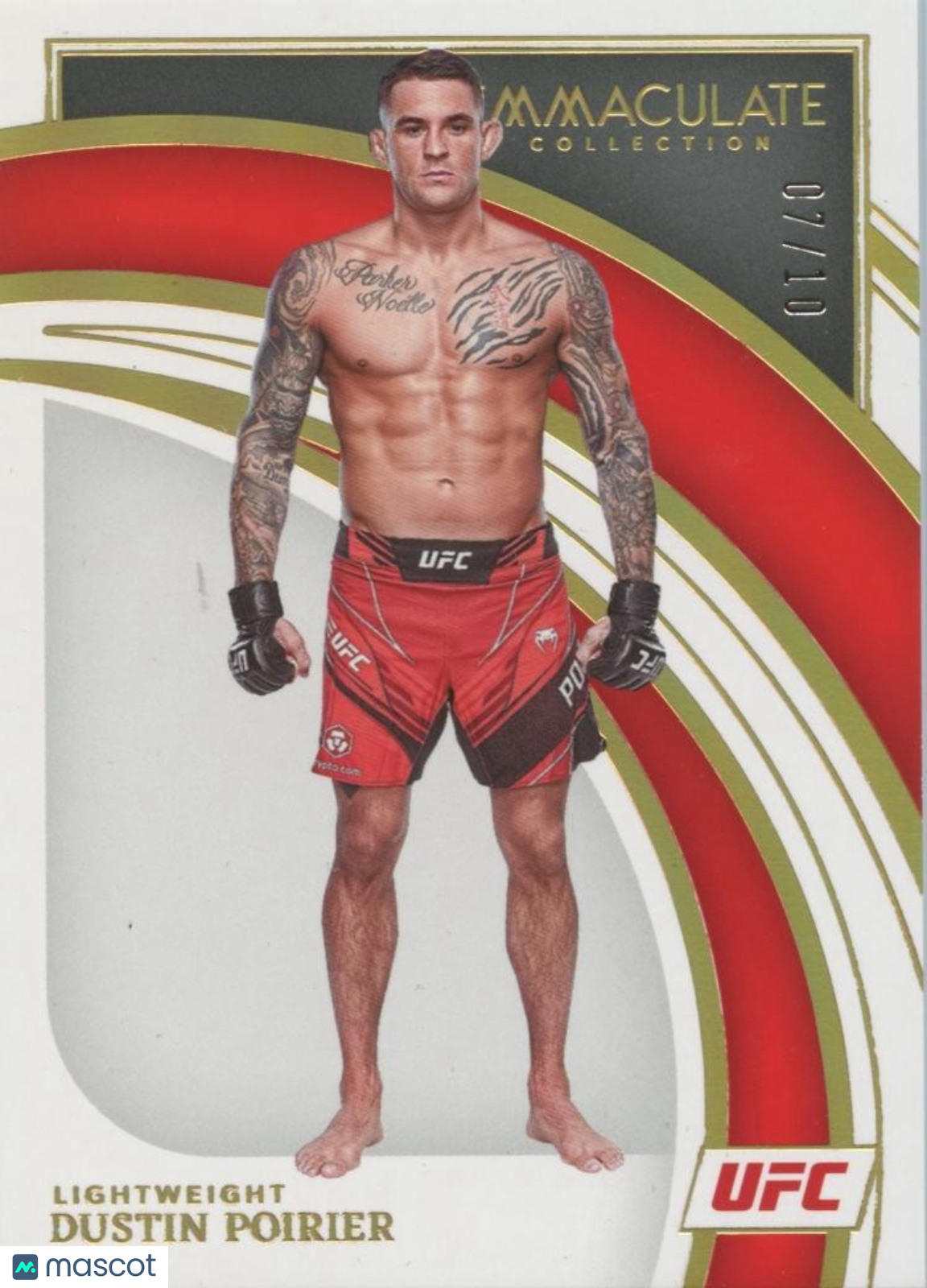 Dustin Poirier 2022 Immaculate GOLD Parallel Card UFC MMA 7/10 #8